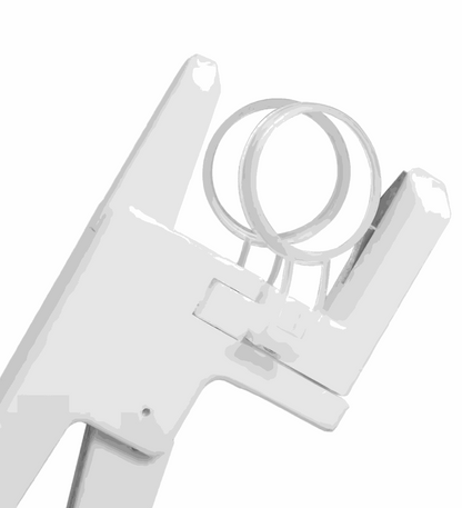 Claver Crack mess-minimizing egg cracker in hand cracking egg cleanly